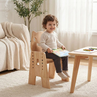 Children Wood Adjustable Height Chair by Zoomie Kids