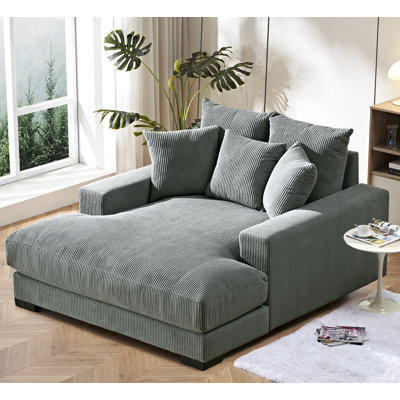 Glendolyn Corduroy upholstered chaise lounge sofa by Latitude Run