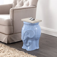Allecia Ceramic Garden Stool by Bungalow Rose