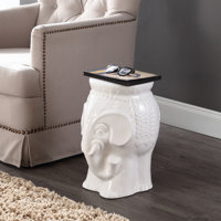 Allecia Ceramic Garden Stool by Bungalow Rose