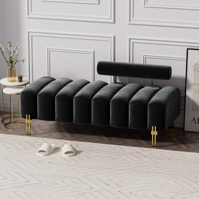 Ylario Channel Tufted Upholstered Bench by Mercer41