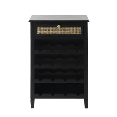 Kristene 16 Bottle Floor Wine Bottle Rack in Black by Red Barrel Studio