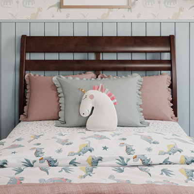 Ashmun Solid Wood Sleigh Slat Panel Headboard by Lark Manor