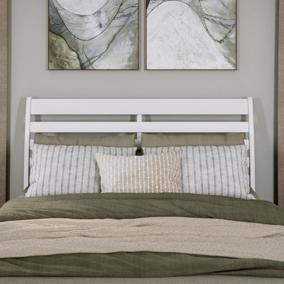 Ashmun Solid Wood Sleigh Slat Panel Headboard by Lark Manor