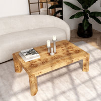 Jakus 46" Burl Coffee Table by Loon Peak