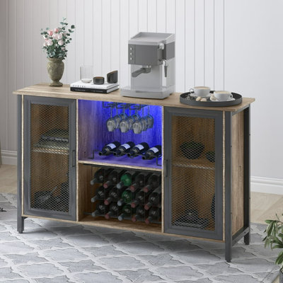 Wrought Studio™ Wine Bar Cabinet For Liquor And Glasses,detachable Wine Rack,coffee Bar Buffet Cabinet For Home/living Room/kitchen