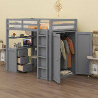Jarrison Kids Twin Loft Bed with Drawers by Harriet Bee