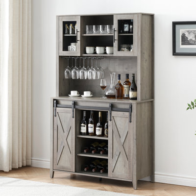 Meshah Sideboard with Bar Hutch by Gracie Oaks