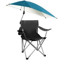 Seidler 220.5 lbs Capacity Foldable Camping Chair with Detachable 360° Sun Canopy 600D Oxford Fabric