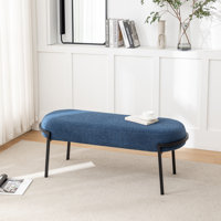 Janeesha Boucle Upholstered Bench by Wrought Studio