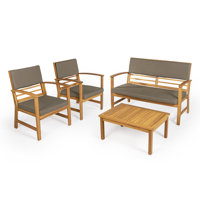 Naber 4 Piece Sofa Seating Group with Cushions