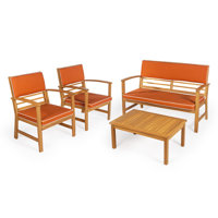 Naber 4 Piece Sofa Seating Group with Cushions