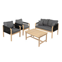 Durso 4 Piece Sofa Seating Group with Cushions