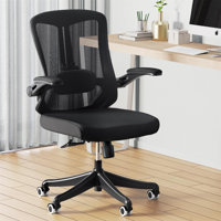 Norberta Home Ergonomic Office Chair With Lumbar Support, Swivel High Back Computer Chair, Breathable Mesh Desk Chair, PU Silent Wheels, Flip-Up Arms3 by Inbox Zero