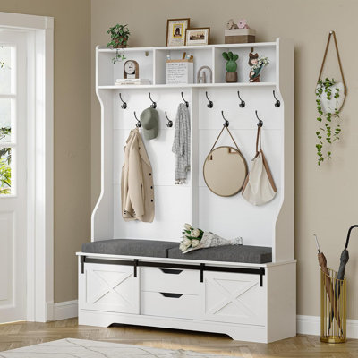 Maci Hall Tree with Bench and Shoe Storage by August Grove