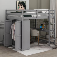 Leda Full 3 Drawer Standard Loft Bed with Built-in-Desk by Harriet Bee by Harriet Bee