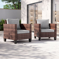 Campeaux 2 - Person Outdoor Seating Group with Cushions by Ebern Designs