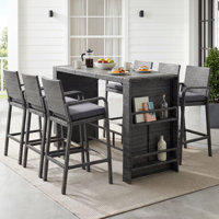 Mahn 7 Piece Multiple Chairs Dining Set with Cushions