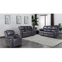 Adele 3 - Piece Faux Leather Living Room Set