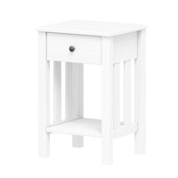 Draco Solid Wood Night Stand, Modern Farmhouse Nightstand, Small Side, Bedside Table with Drawer, End Table with Storage by Winston Porter