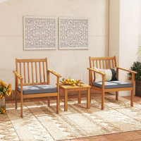Rikako 2 - Person Outdoor Seating Group with Cushions by Winston Porter
