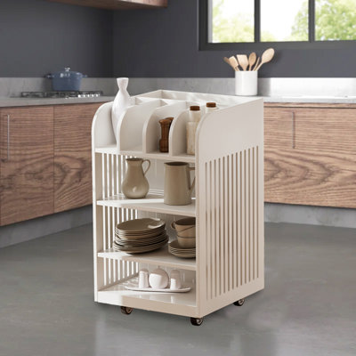 Gabouray 4 Tier Kitchen Island Cart by Ebern Designs