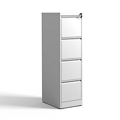 Girdie 4 Drawer Metal Vertical File Cabinet with Lock for Office Home by Ebern Designs