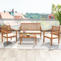 Bergeson 4 - Person Outdoor Seating Group with Cushions by Winston Porter