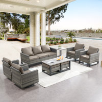 Nazime 7 - Person Outdoor Seating Group with Cushions