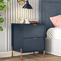 Cainsville Manufactured Wood+ Steel Nightstand by Willa Arlo Interiors