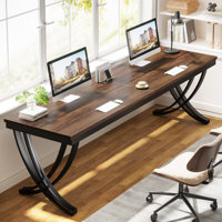 Dolliver 78.74" Extra Long Double Computer Desk With Unique Metal Legs （Only Desk) by 17 Stories