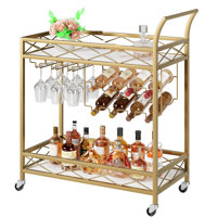 Aracelli Metal Bar Cart by Mercer41
