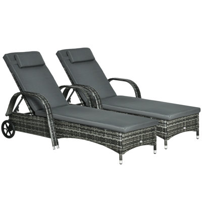 Rivkin Outdoor Wicker Chaise Lounge Set by Winston Porter