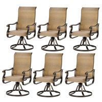 Swivel Patio Dining Armchair (Set Of 6) by Lark Manor