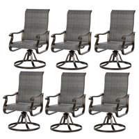 Swivel Patio Dining Armchair (Set Of 6) by Lark Manor