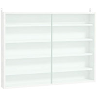 Johnrichard 5-Tier Display Cabinet, Glass Display Case with 2 Doors and Adjustable Shelves by Ebern Designs