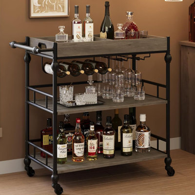Landaff Metal Bar Cart by 17 Stories