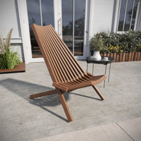 Leilahni Commercial Indoor/Outdoor Low Profile Acacia Wood Patio Folding Chair by Ivy Bronx