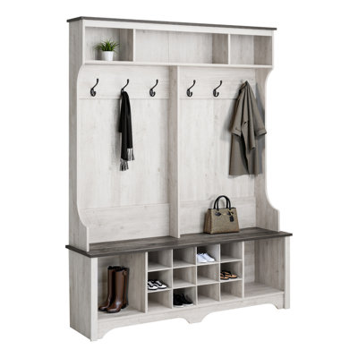 Yazeed Hall Tree with Bench and Shoe Storage by Ebern Designs