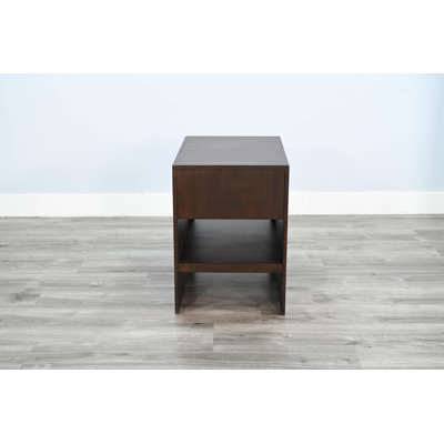 Trestle End Table with Storage by Loon Peak