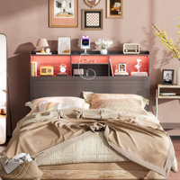 Kainyn Queen Size Storage Headboard, 62" Wide Headboard Only