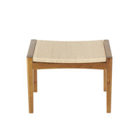 Handerson Wood Handmade Traditional Brown Stool with Rope Wrapped Seat by Millwood Pines