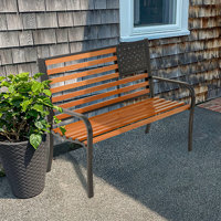 Rozy Metal Outdoor Bench by Winston Porter