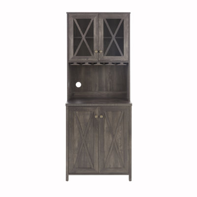Tatina Bar Cabinet Wine Bar Tall Bar Cabinet Home Bar Storage Home Bar Furniture by Gracie Oaks
