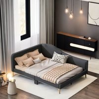 Jivko Upholstered Daybed with Headboard and Armrest by House of Hampton