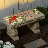 Algona LED Cardinals Outdoor Statuary Memorial Bench by The Twillery Co.