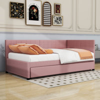 Naqeeb Twin Size Linen Daybed with Twin Size Trundle by Latitude Run