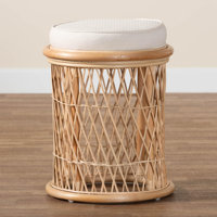 Kepler Wicker / Rattan Accent Stool by Bungalow Rose