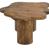 Damonee Solid Wood Pedestal Coffee Table by Millwood Pines