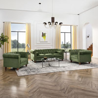 Jumal 3 - Piece Velvet Living Room Set by House of Hampton